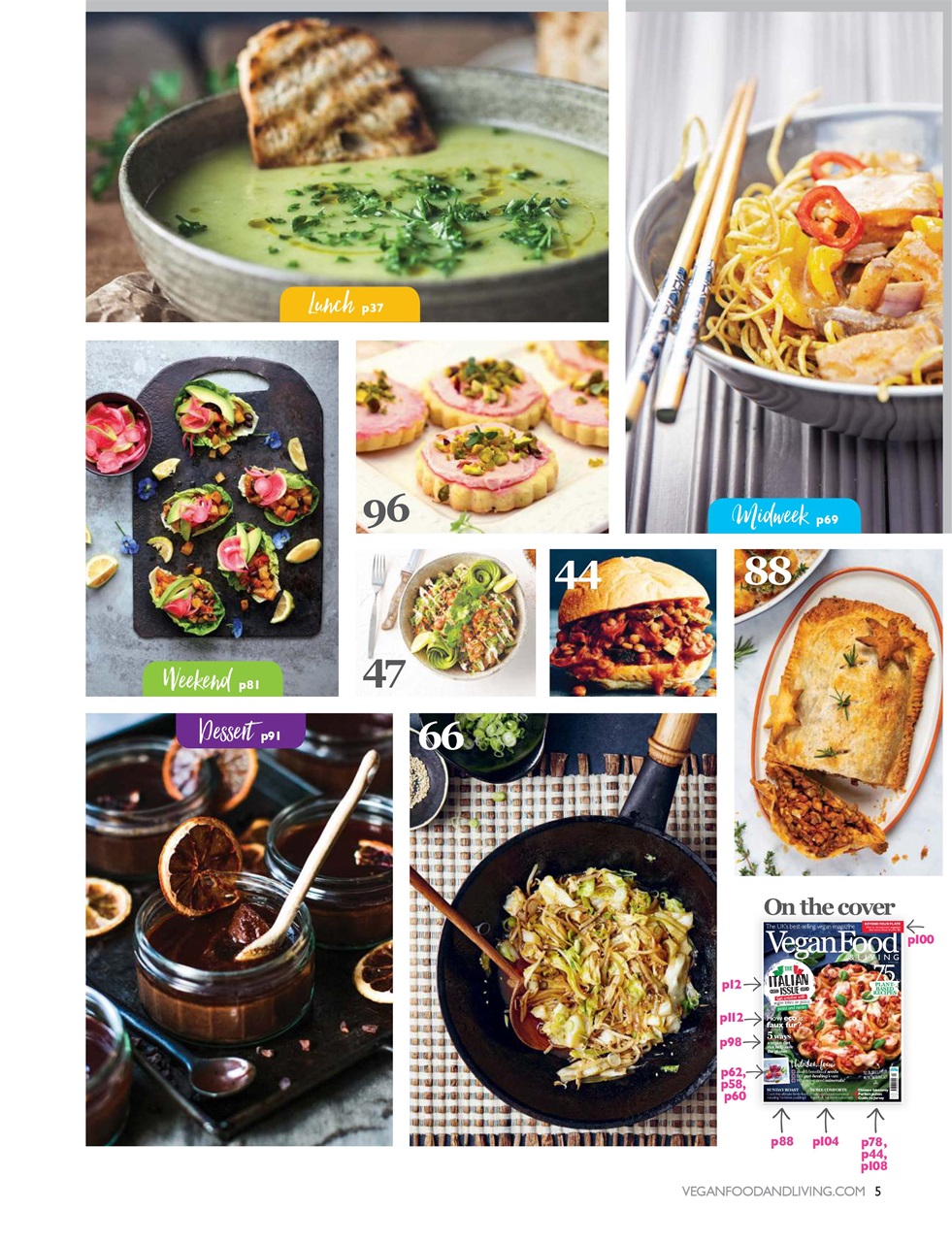 Vegan Food & Living Magazine Preview Pages
