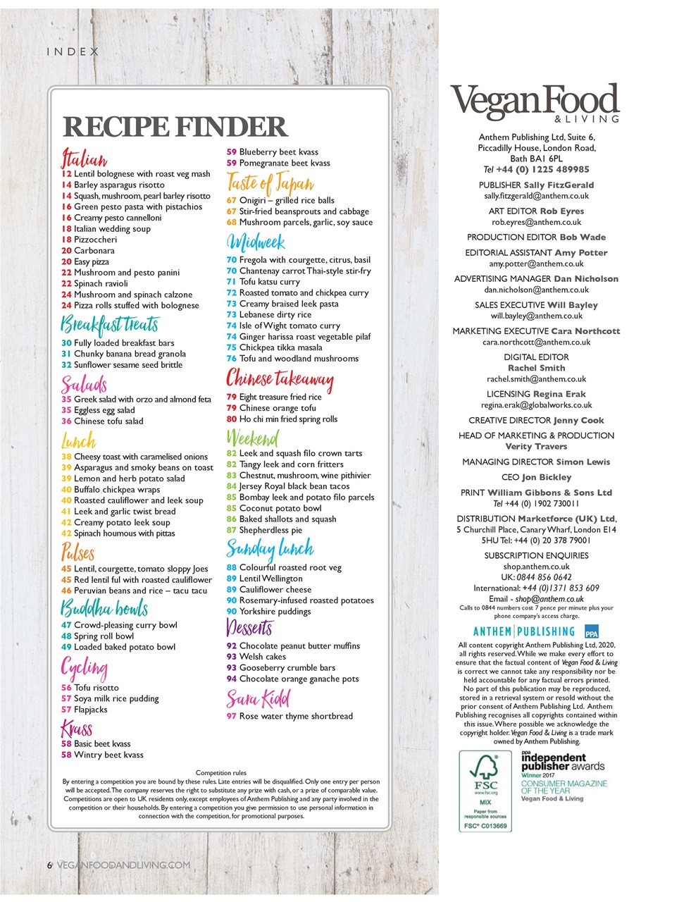 Vegan Food & Living Magazine Preview Pages