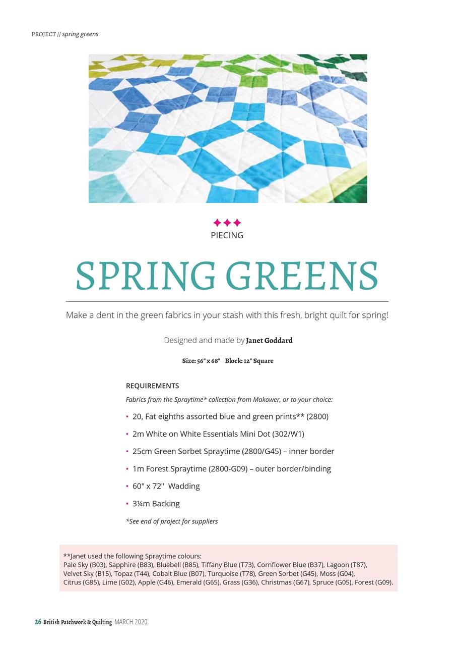 Patchwork and Quilting Preview Pages