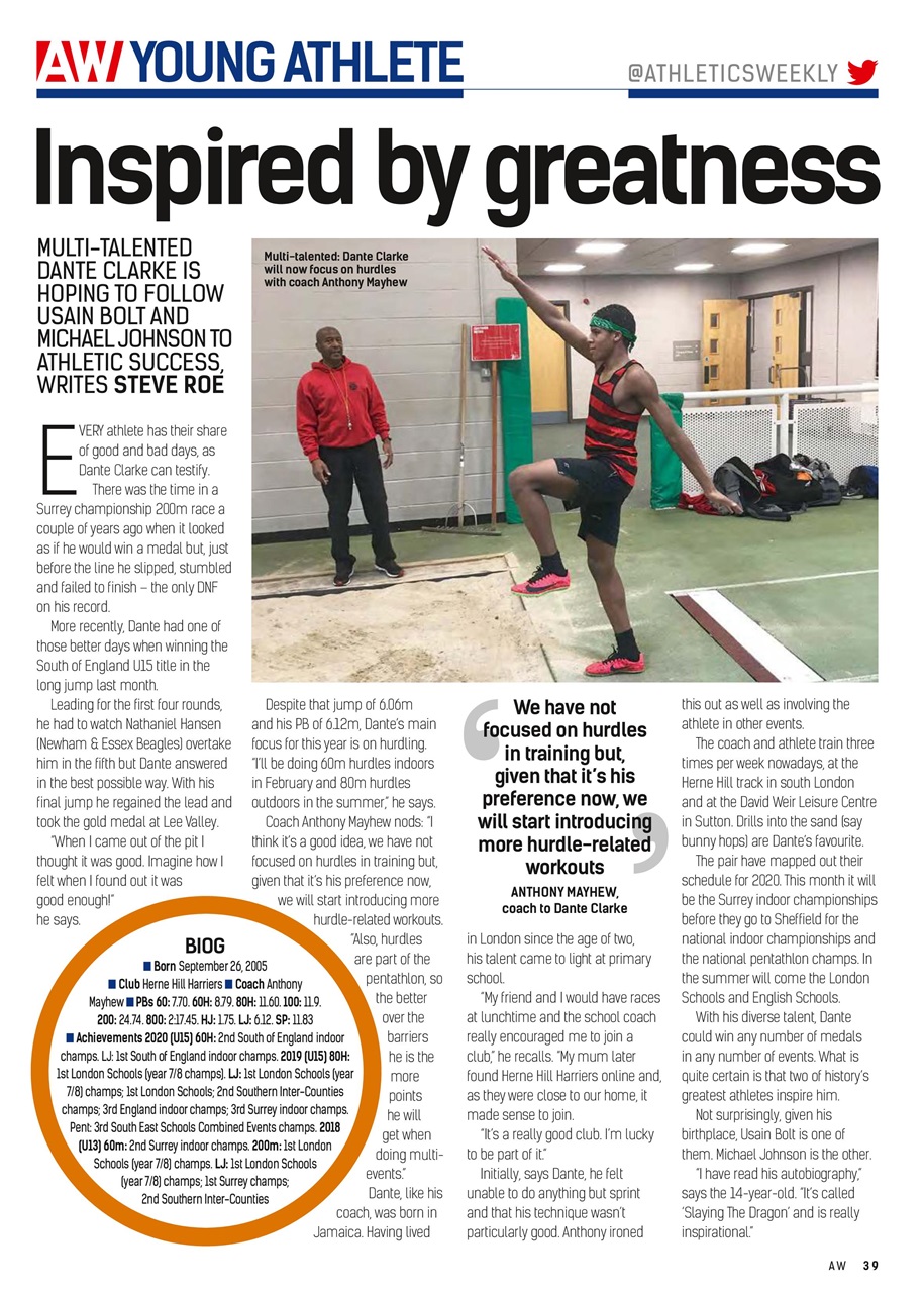 AW – Athletics Weekly Magazine Preview Pages