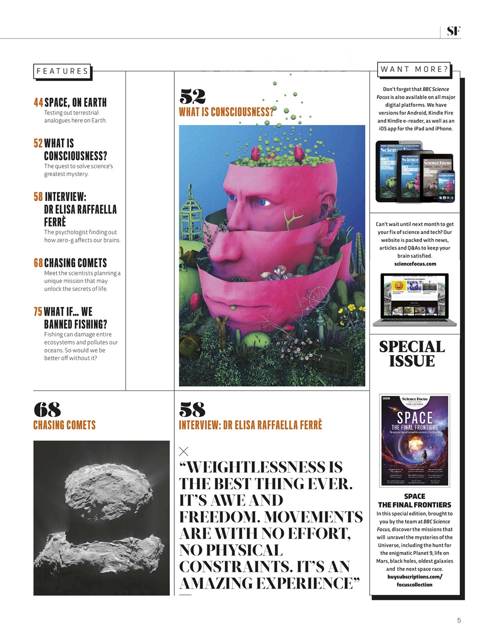 BBC Science Focus Magazine Preview Pages