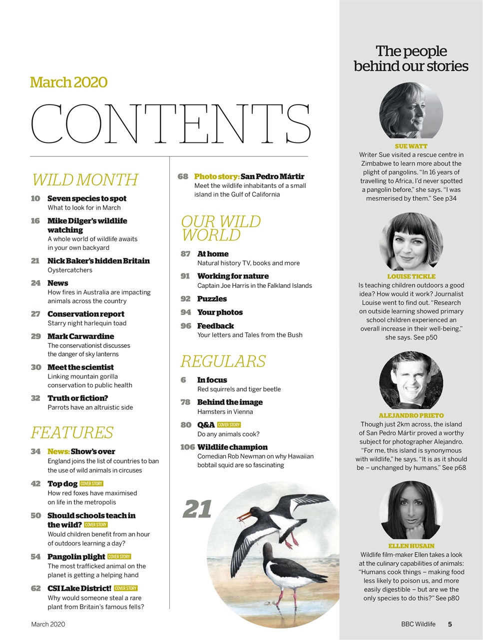 BBC Wildlife Magazine Preview Pages