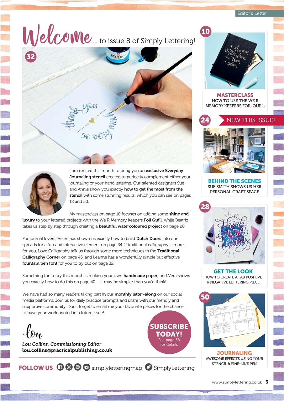 Simply Lettering Preview Pages