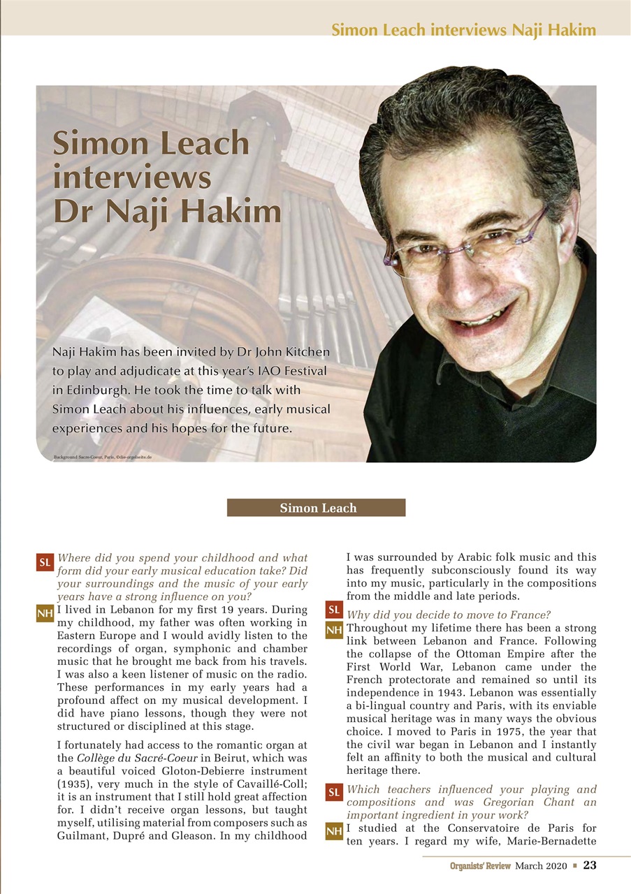 Organists' Review Preview Pages