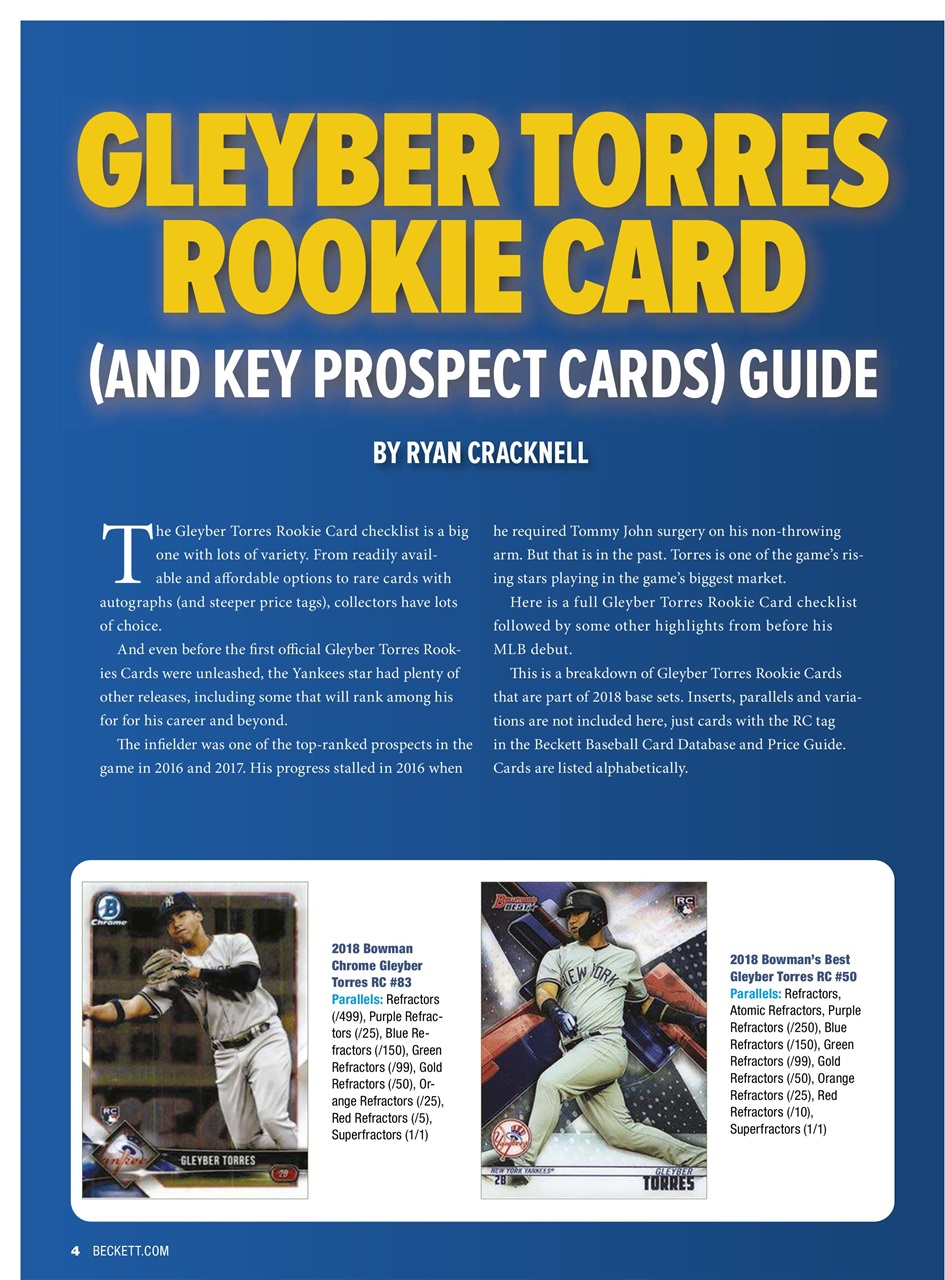 Beckett Baseball Magazine Preview Pages