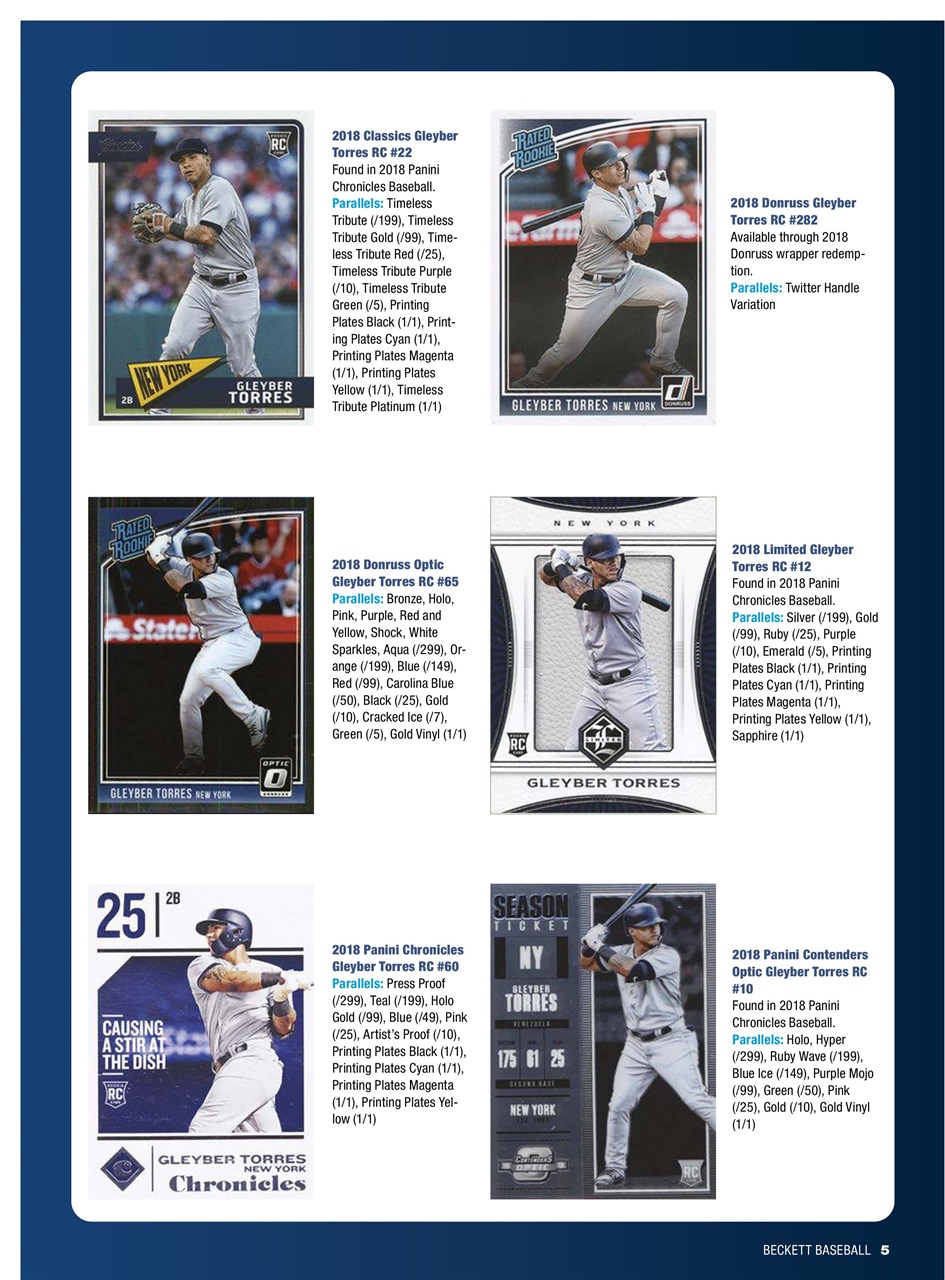Beckett Baseball Magazine Preview Pages
