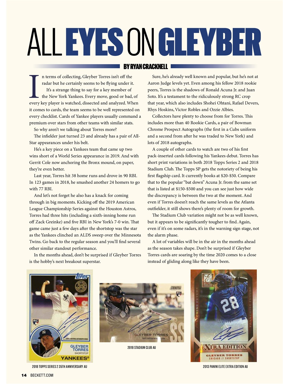 Beckett Baseball Magazine Preview Pages