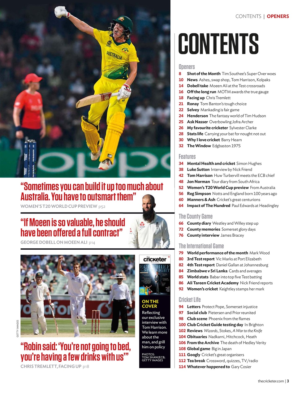 The Cricketer Magazine Preview Pages