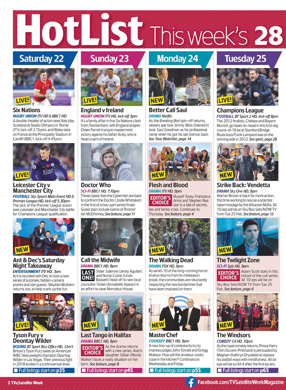 TV & Satellite Week Preview Pages