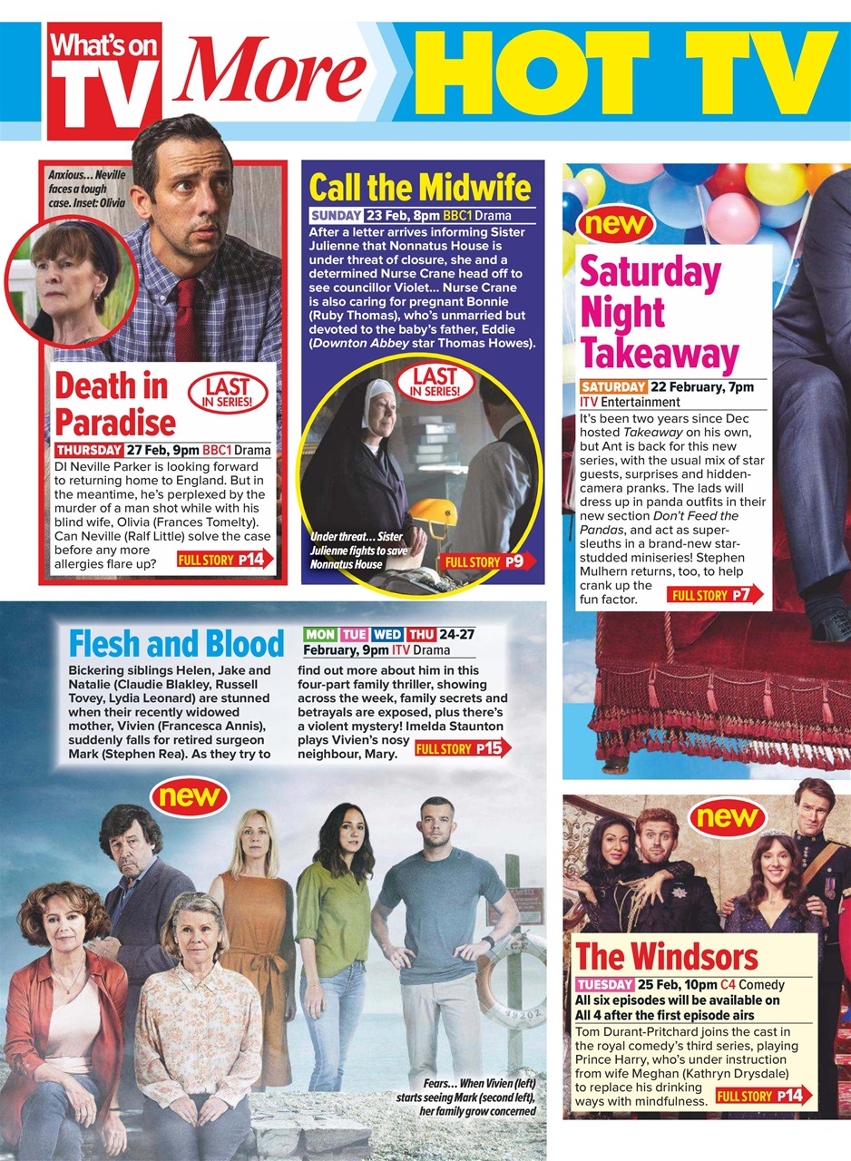 What's on TV Preview Pages