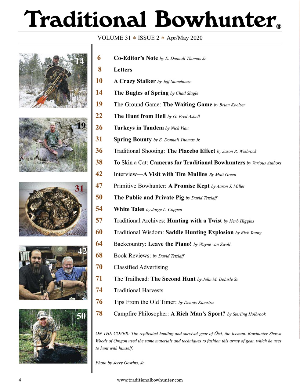 Traditional Bowhunter Magazine Preview Pages