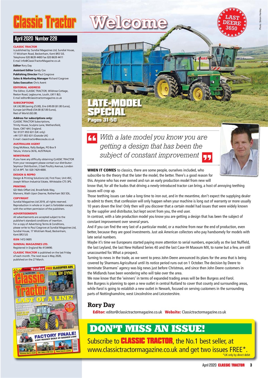 Classic Tractor Preview Pages