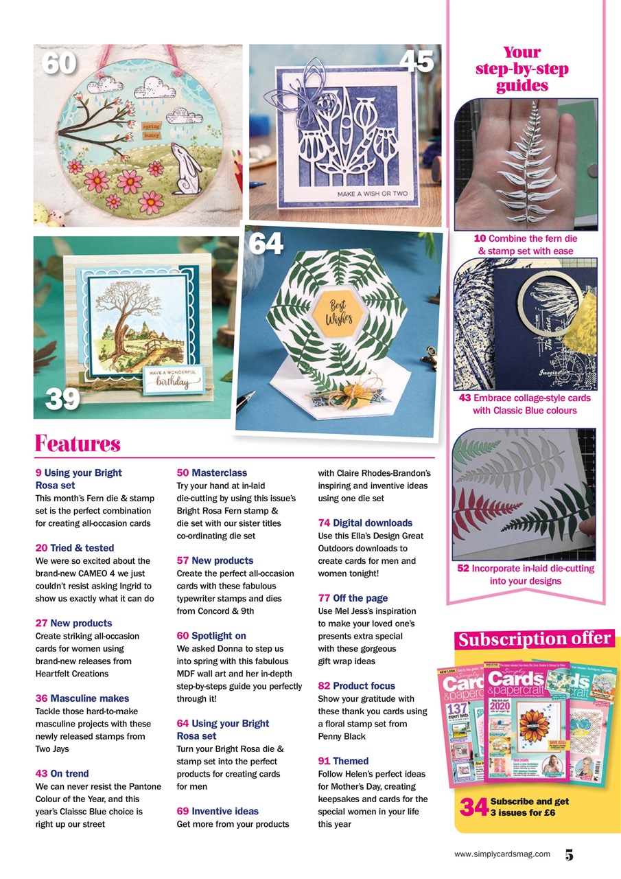 Simply Cards & Papercraft Preview Pages