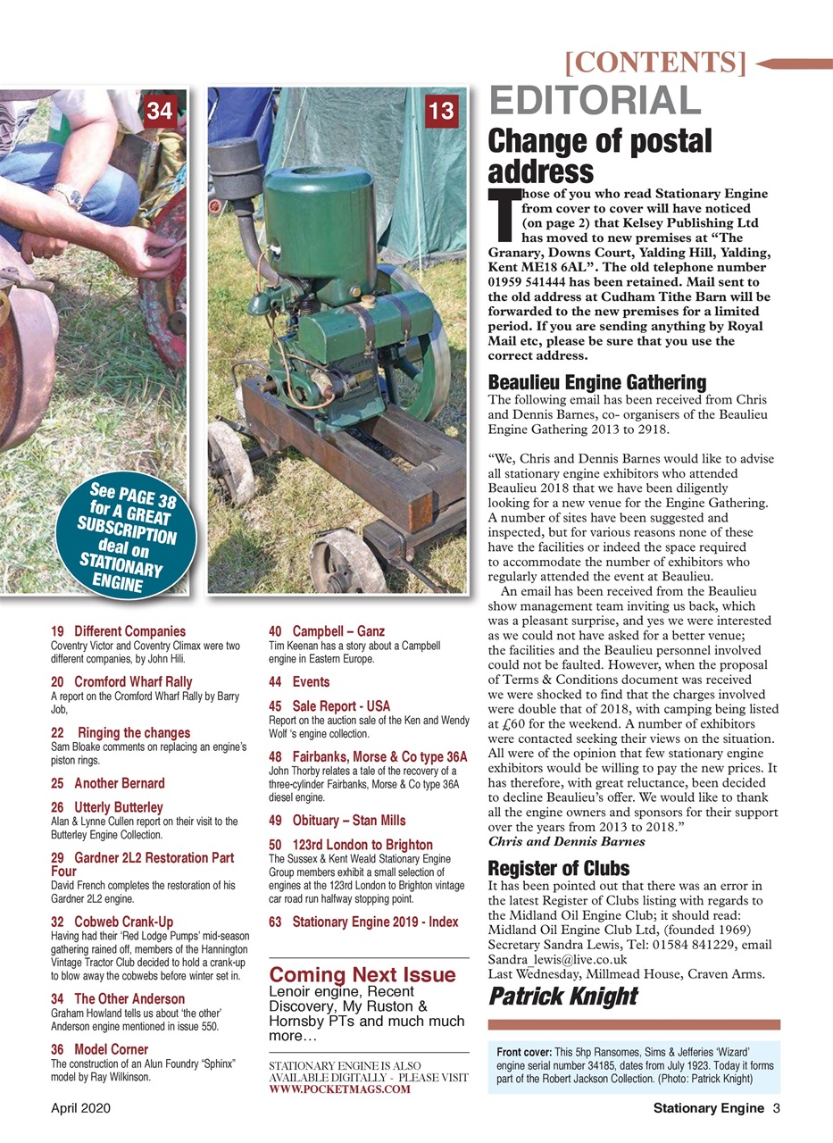 Stationary Engine Preview Pages