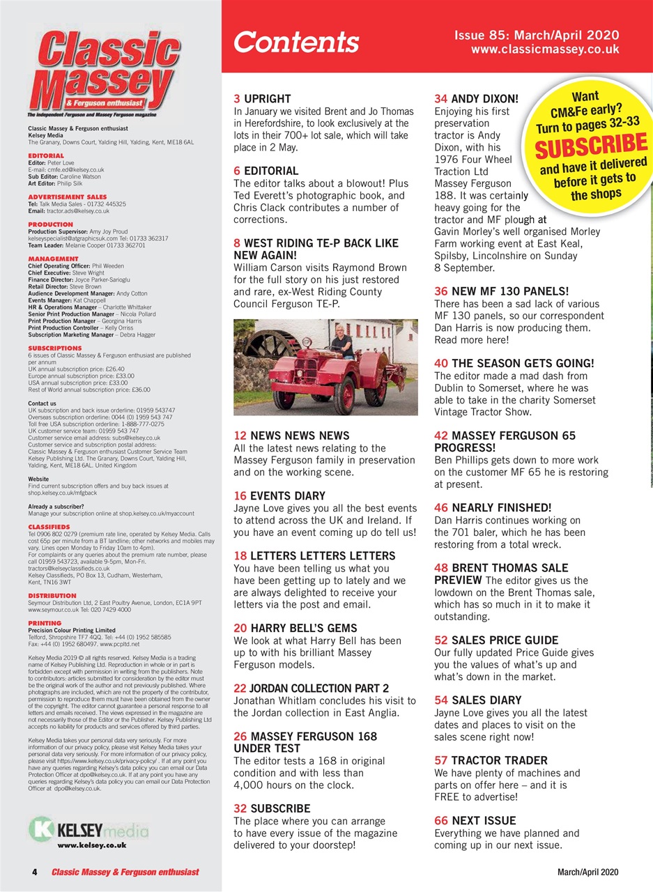 Classic Massey Preview Pages