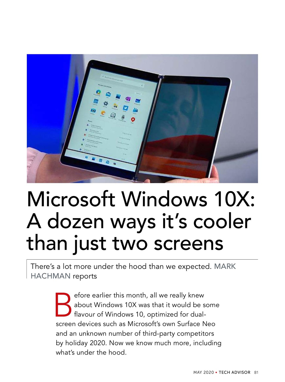 Tech Advisor Preview Pages