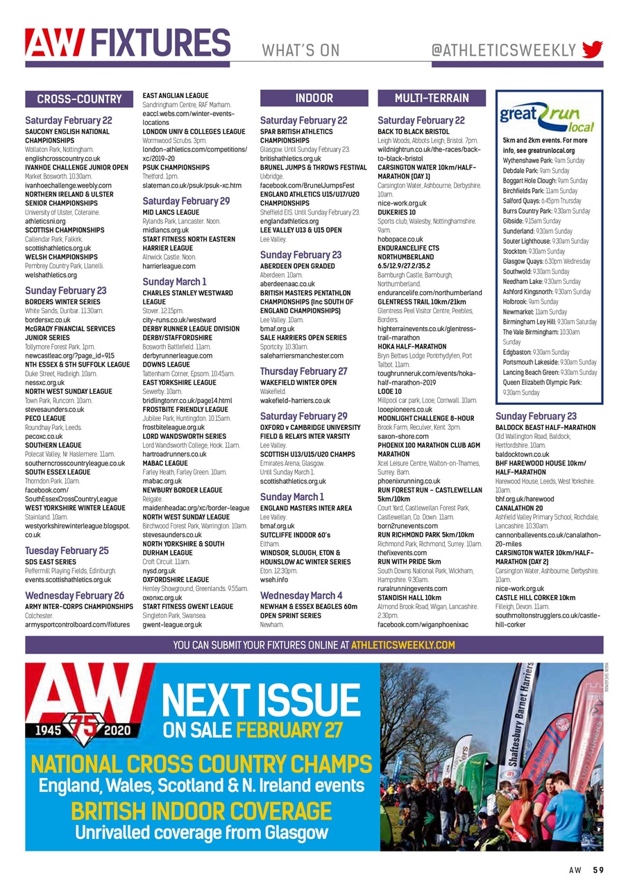 AW – Athletics Weekly Magazine Preview Pages