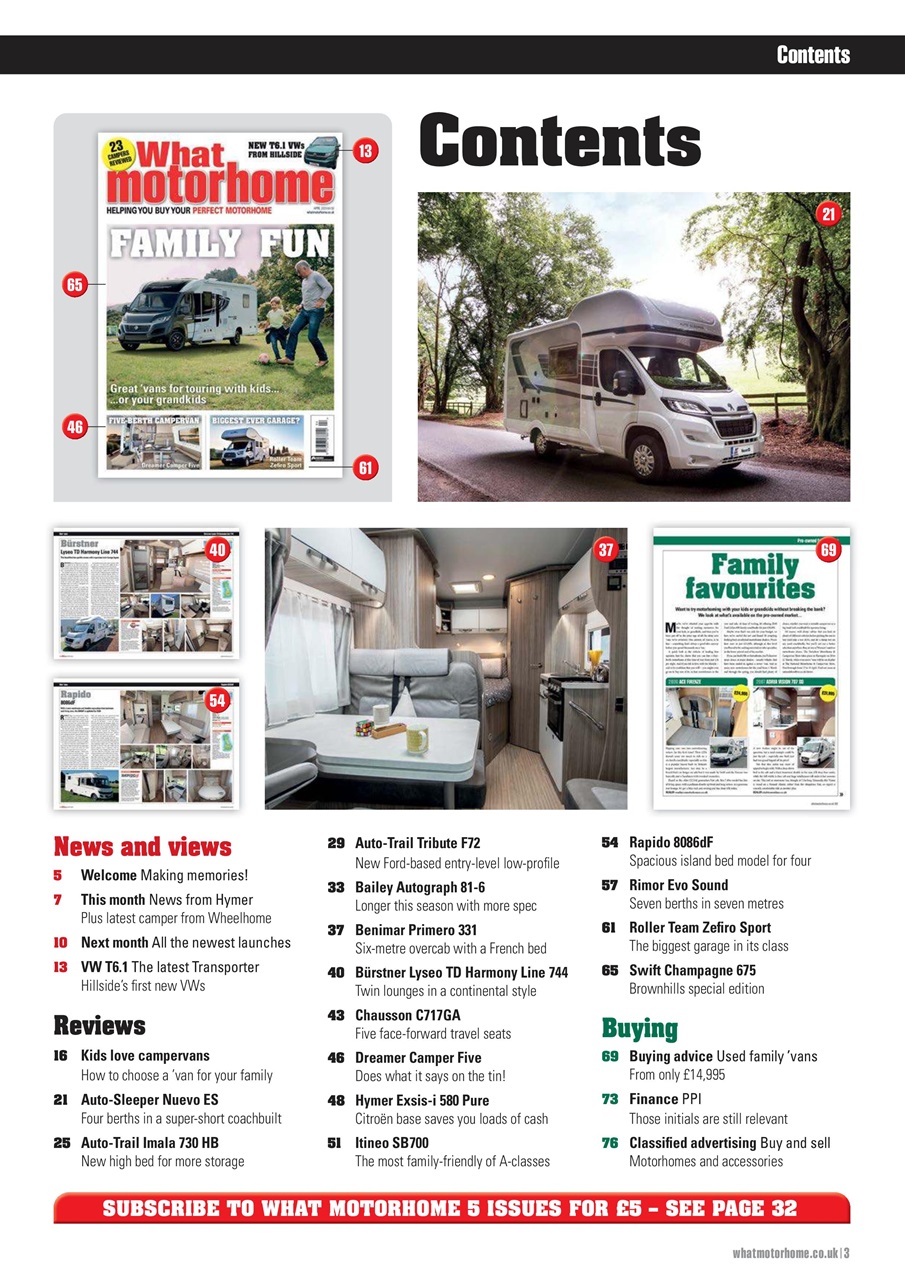 What Motorhome magazine Preview Pages
