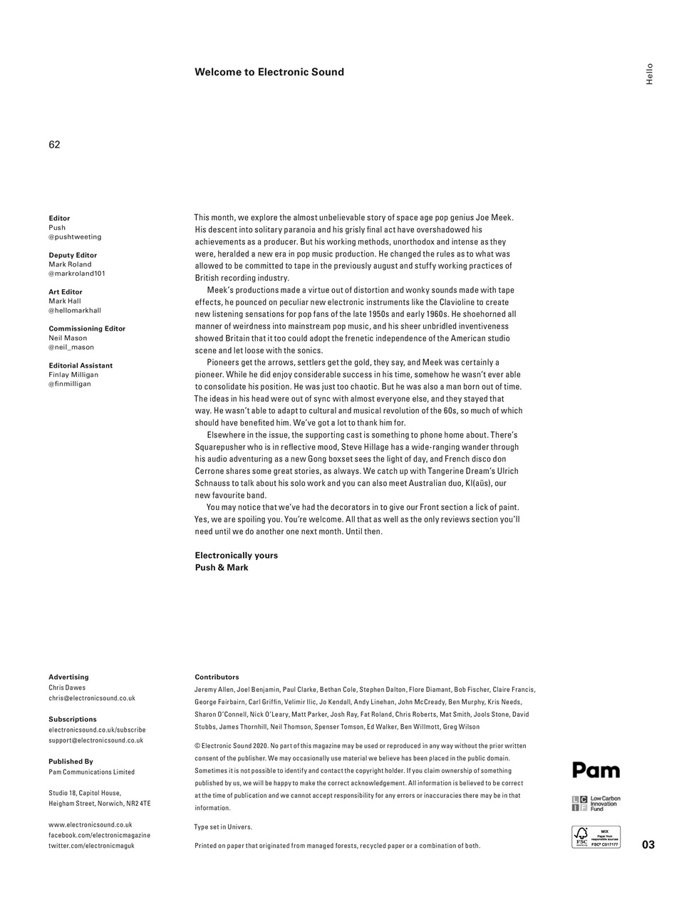 Electronic Sound Preview Pages