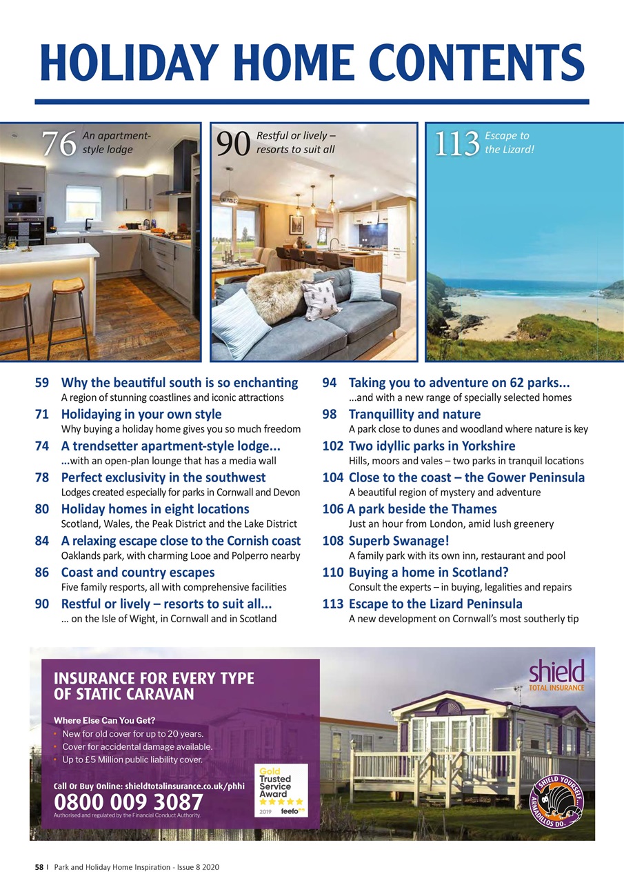 Park and Holiday Home Inspiration magazine Preview Pages
