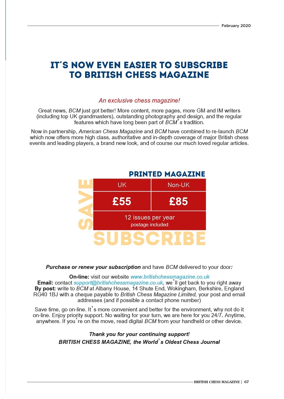 British Chess Magazine Preview Pages
