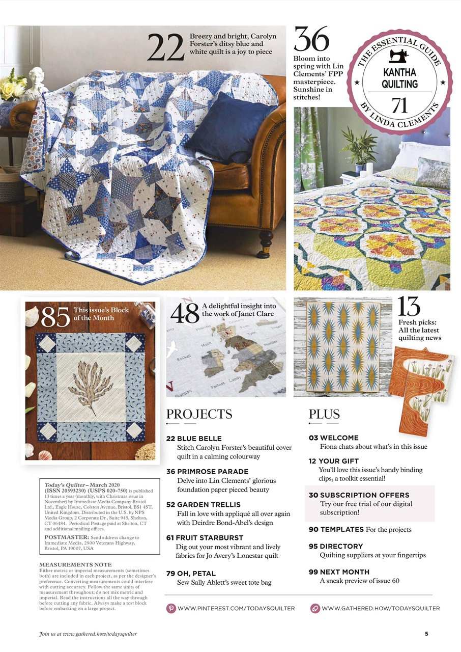 Today’s Quilter Preview Pages
