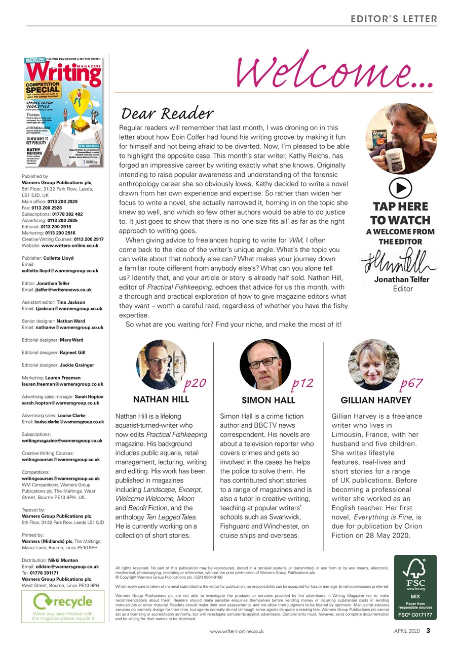 Writing Magazine Preview Pages