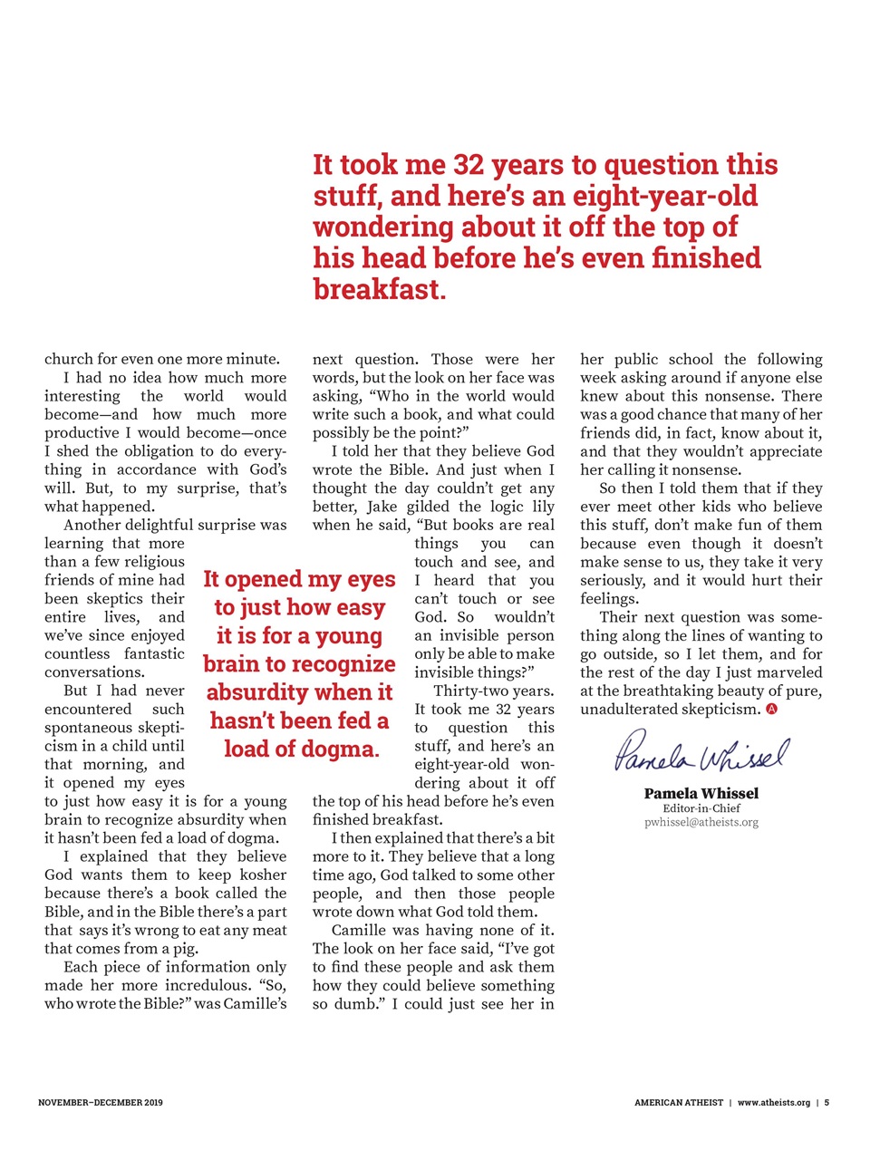 American Atheist Preview Pages