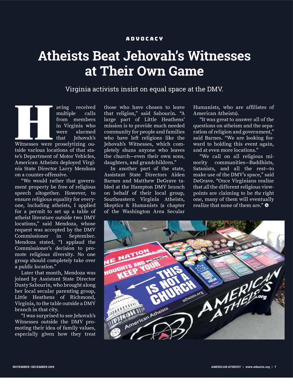 American Atheist Preview Pages