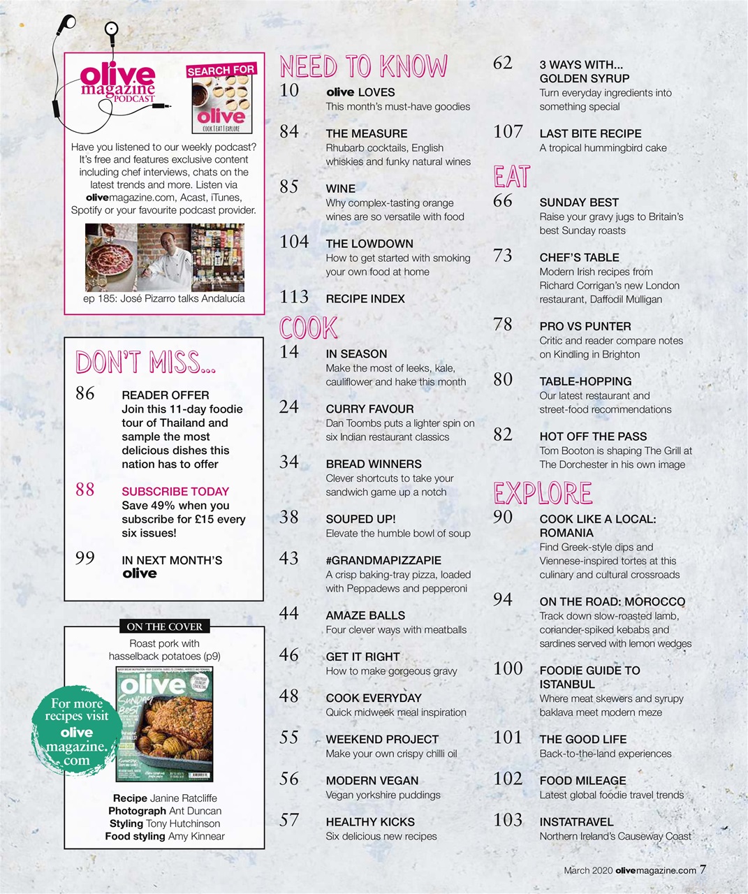 Olive Magazine Preview Pages