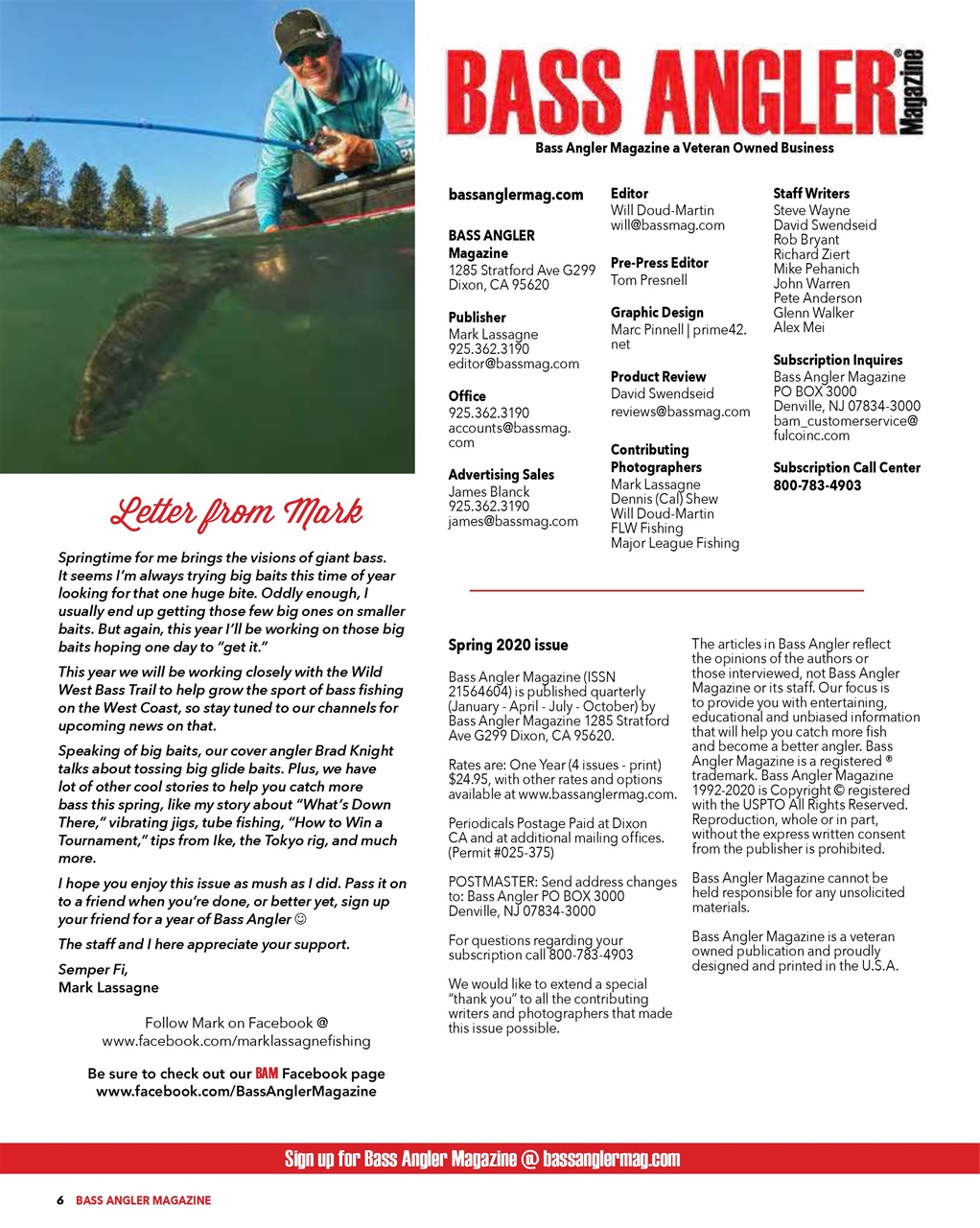BASS ANGLER MAGAZINE Preview Pages