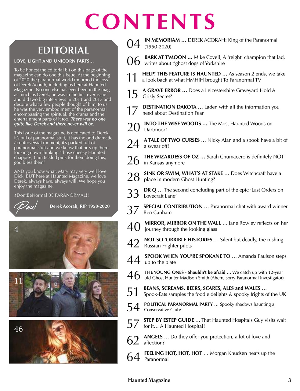 Haunted Magazine Preview Pages