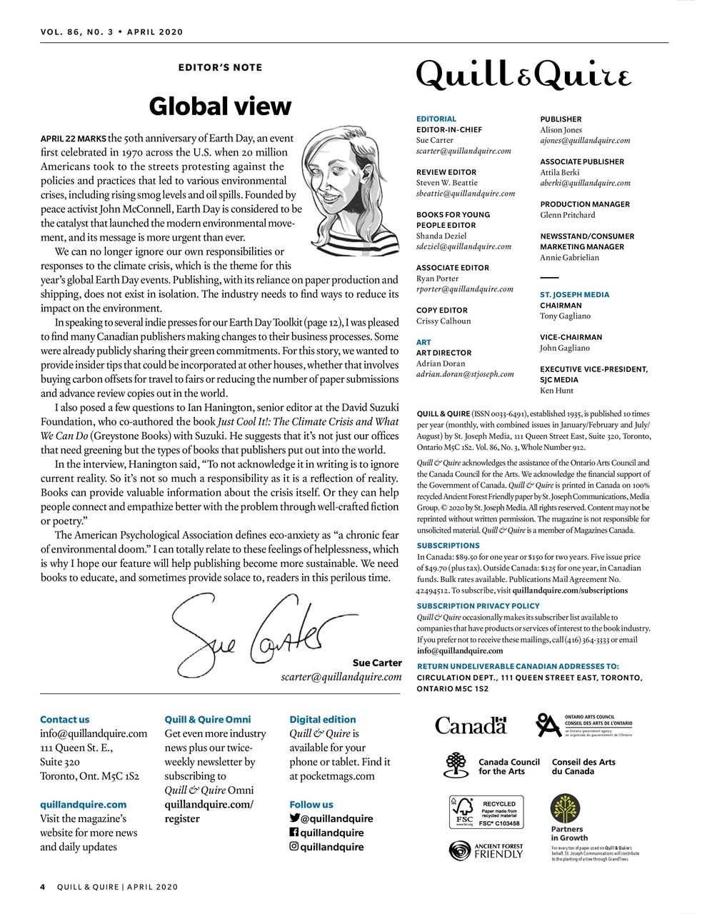 Quill & Quire Preview Pages