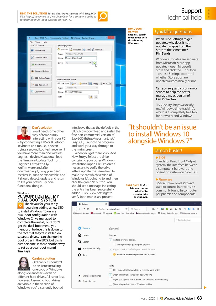 Windows Help & Advice Preview Pages