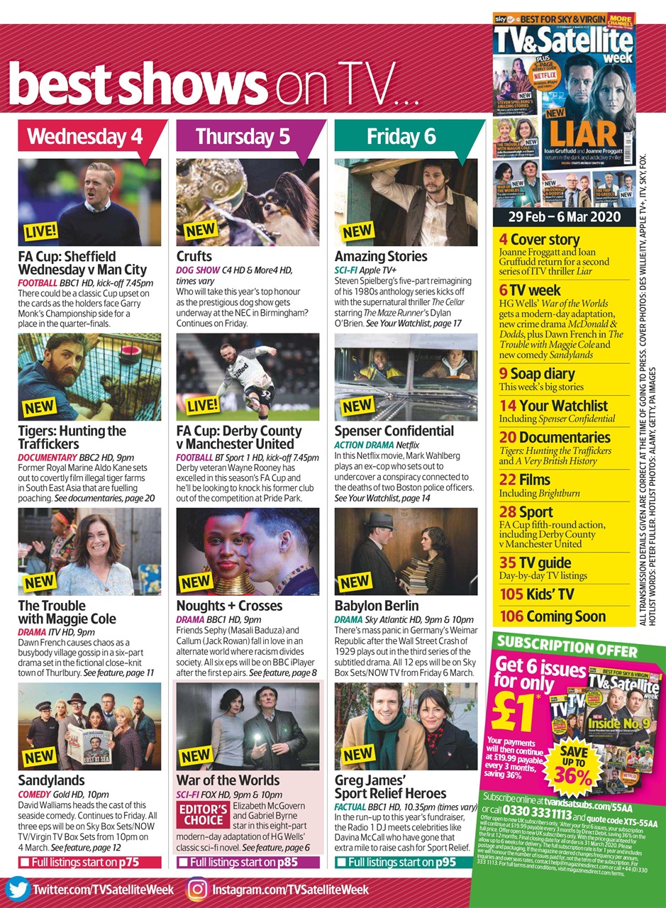 TV & Satellite Week Preview Pages