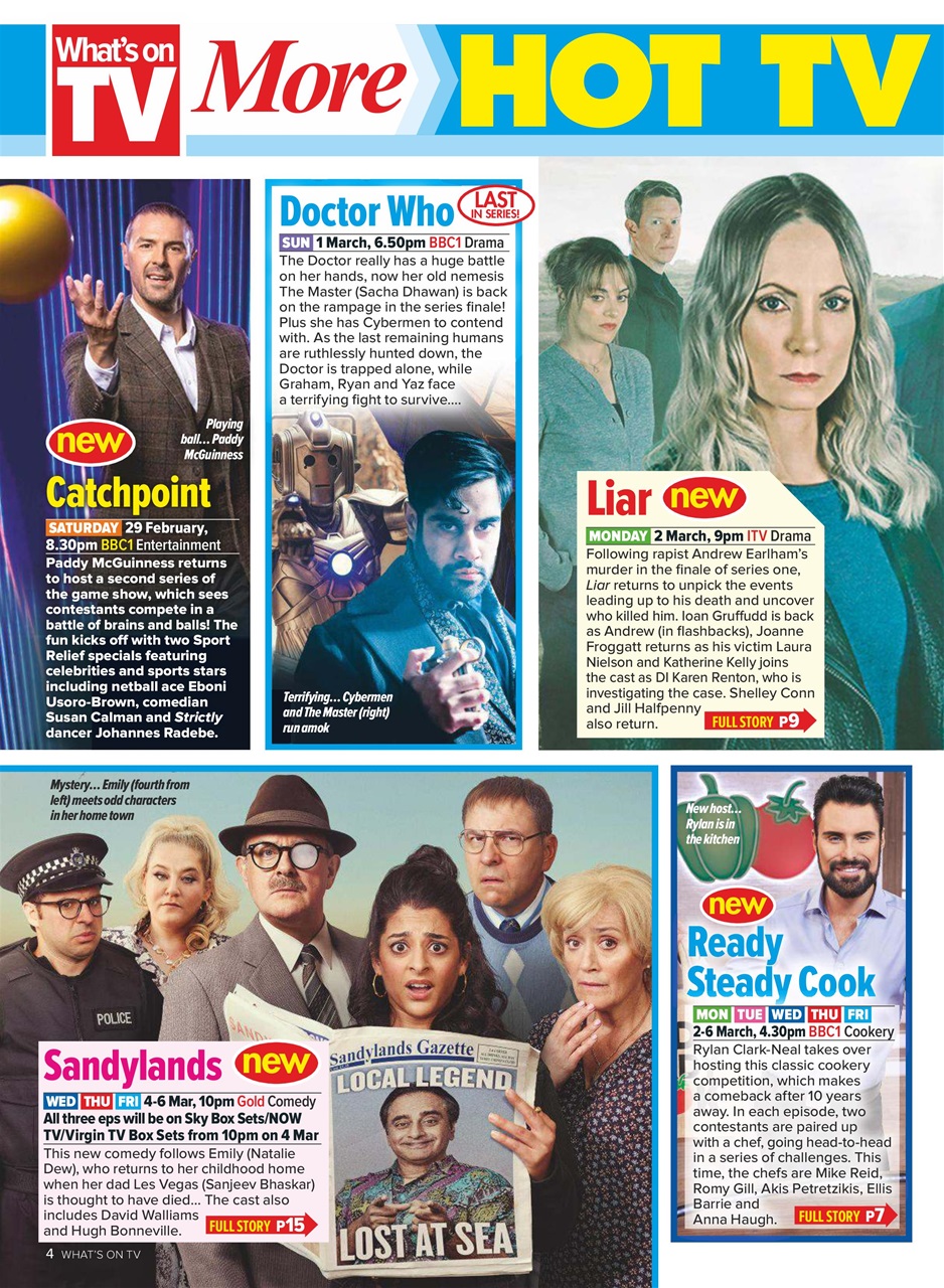 What's on TV Preview Pages
