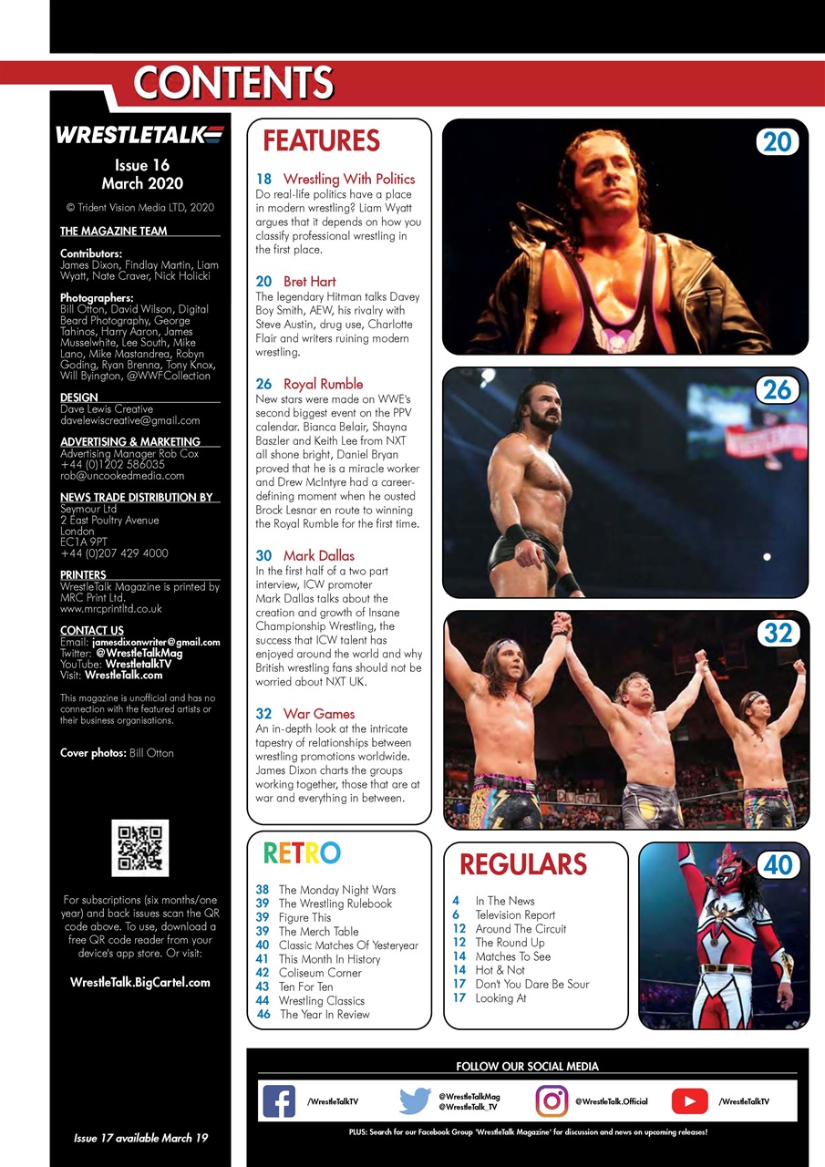 Wrestletalk Magazine Preview Pages