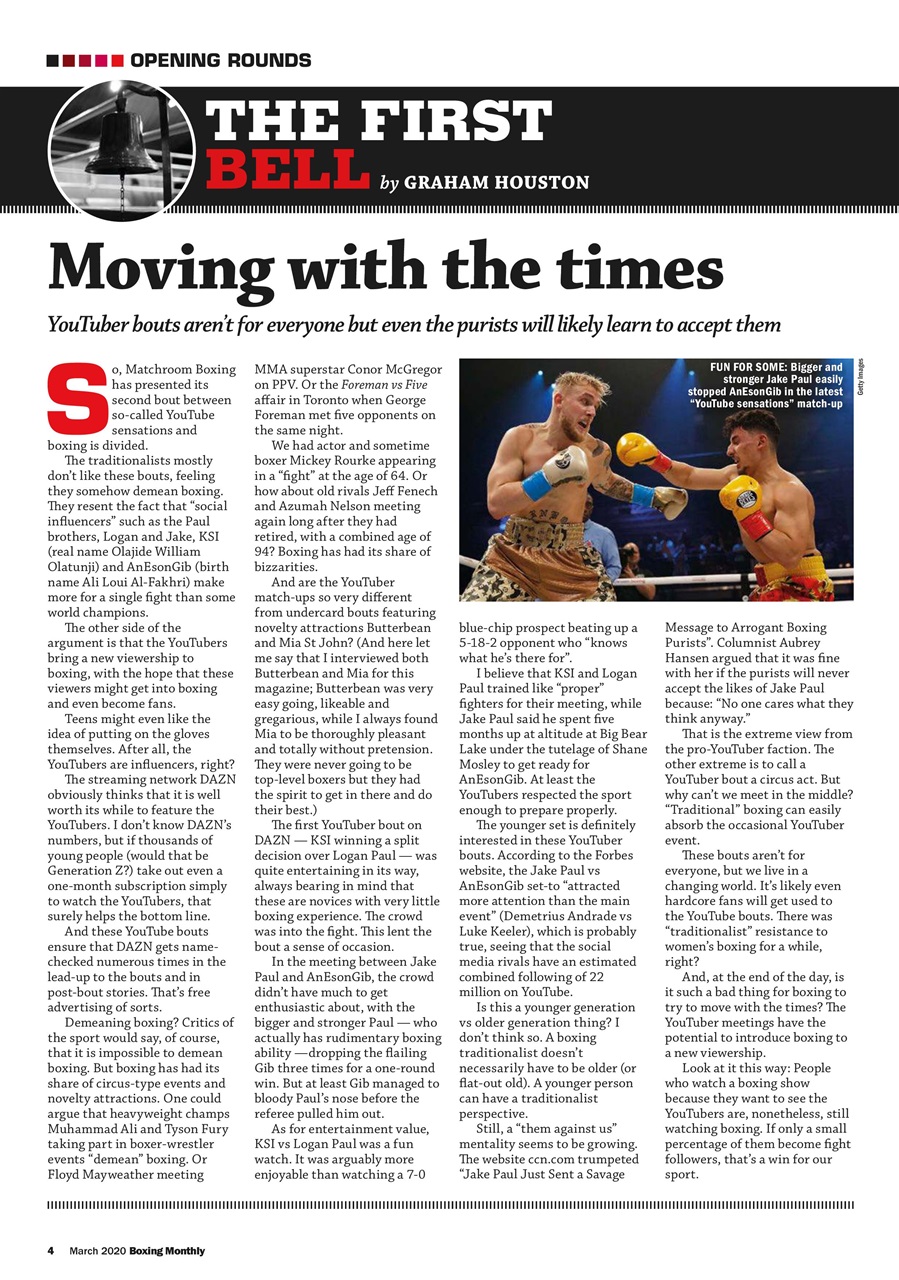 Boxing Monthly Preview Pages
