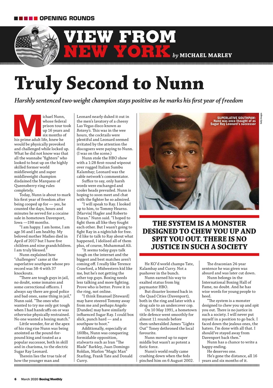 Boxing Monthly Preview Pages