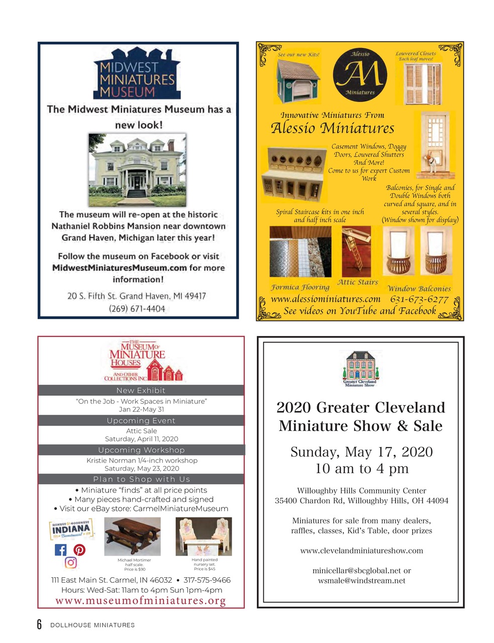 Dollhouse Miniatures Preview Pages