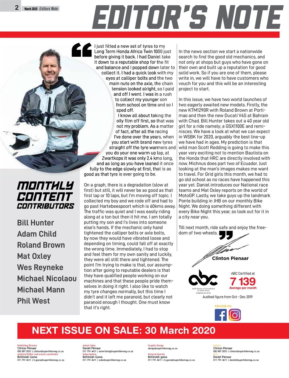 SuperBike South Africa Preview Pages