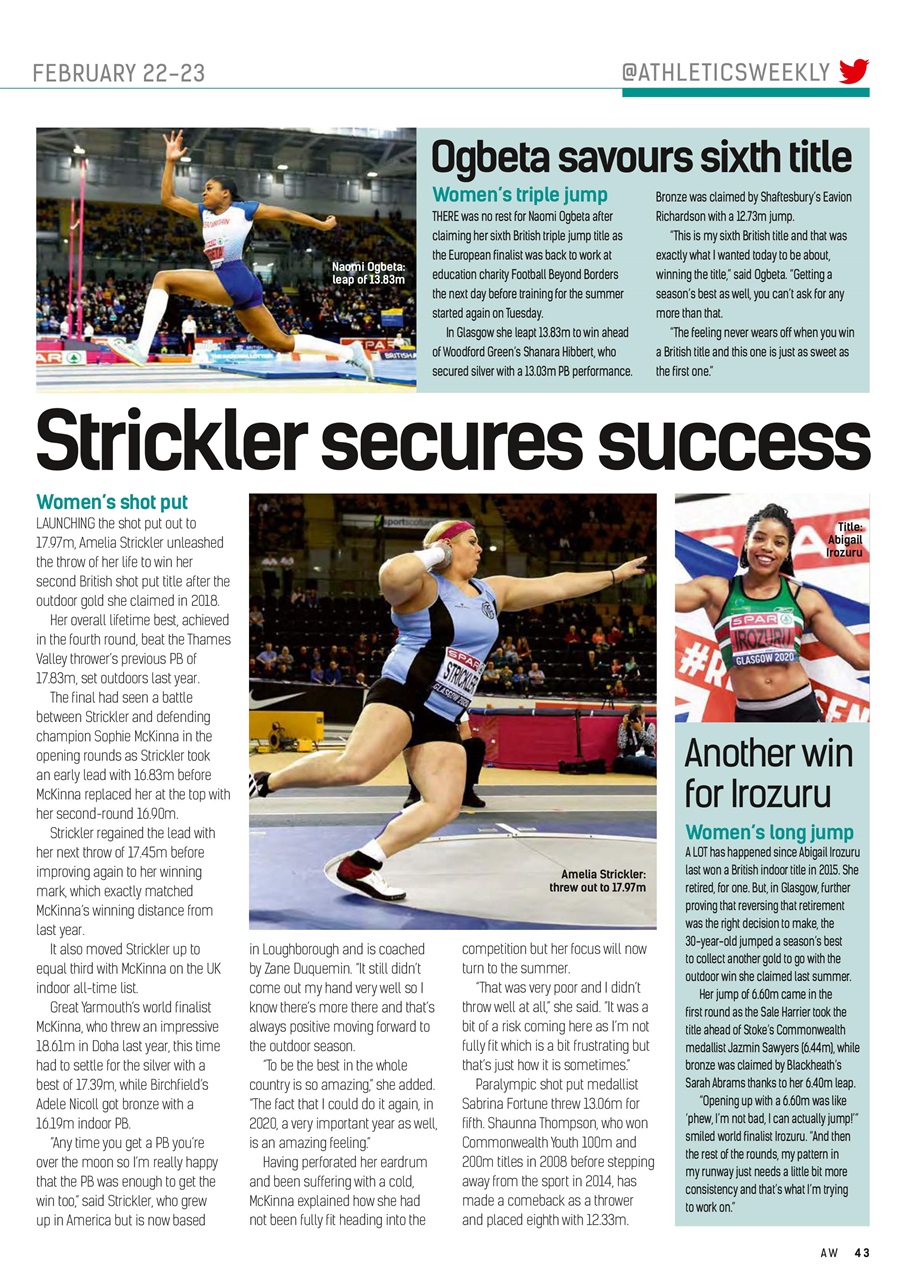 AW – Athletics Weekly Magazine Preview Pages
