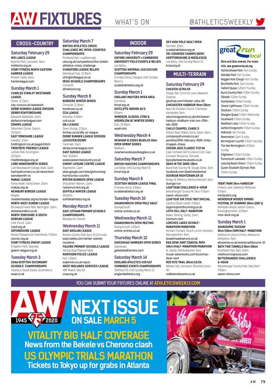 AW – Athletics Weekly Magazine Preview Pages