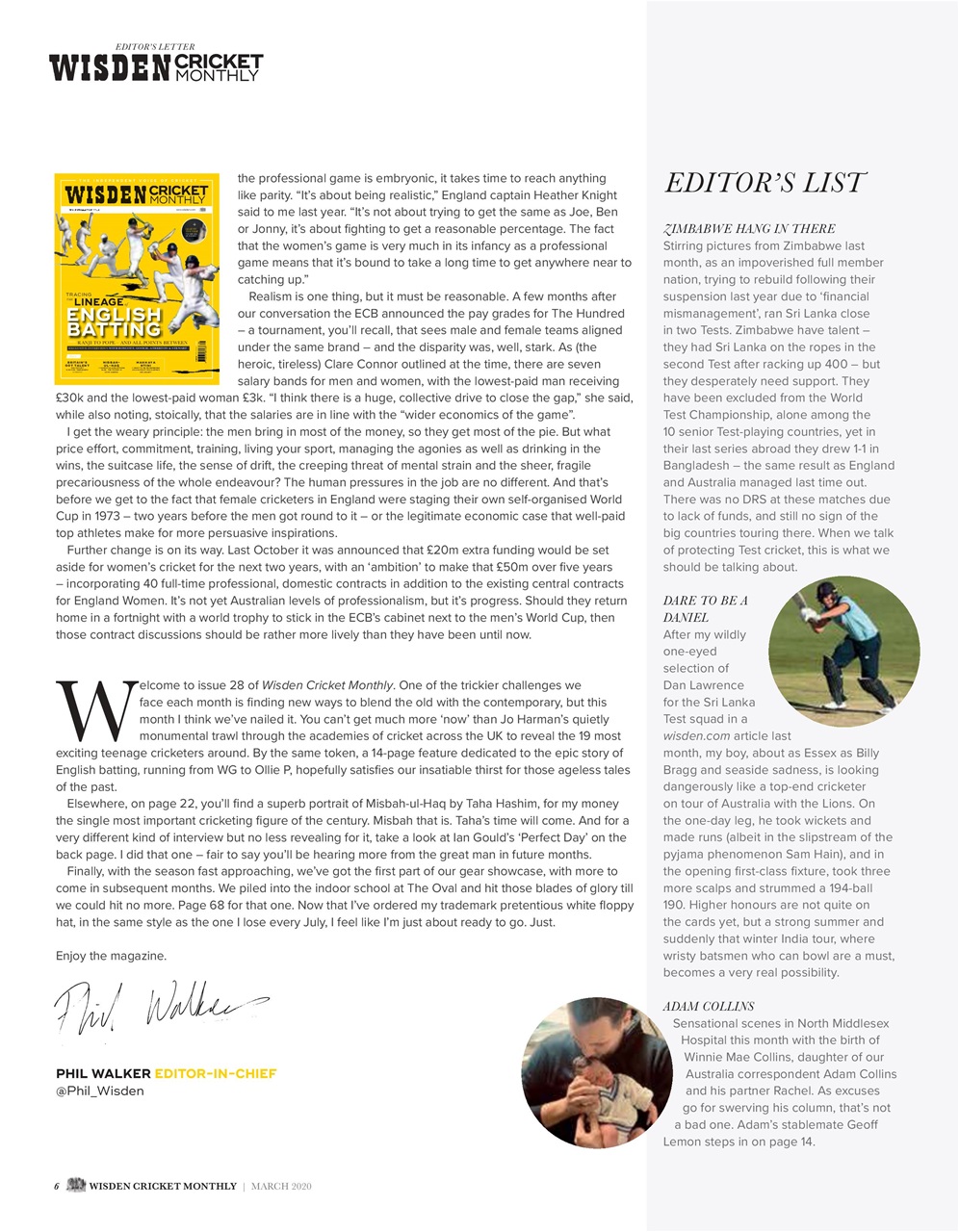 Wisden Cricket Monthly Preview Pages