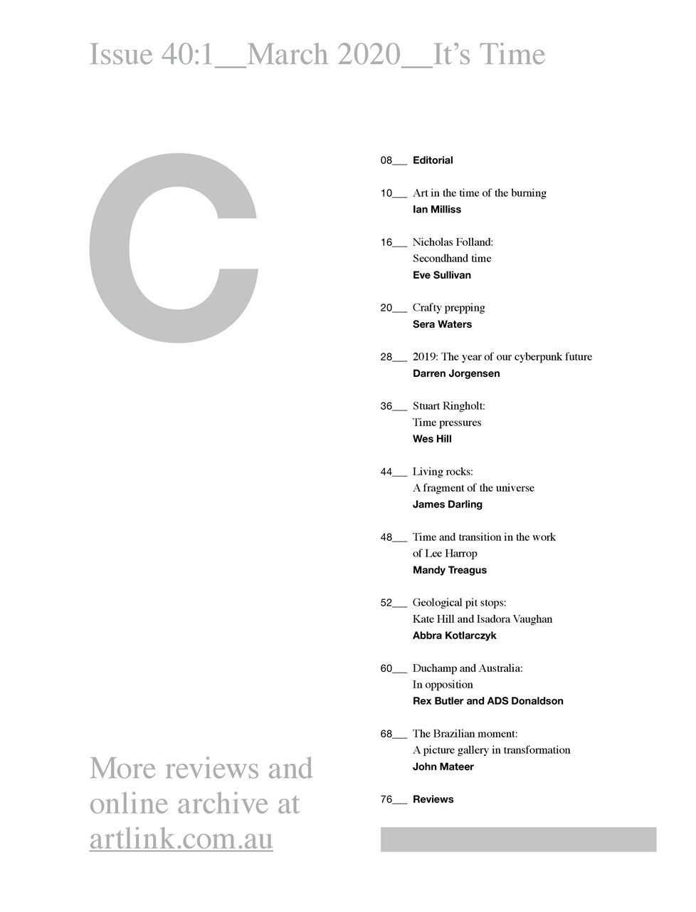 Artlink Magazine Preview Pages