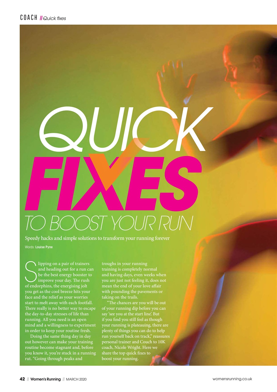 Women’s Running Preview Pages