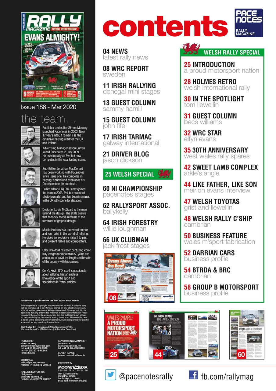 Pacenotes Rally magazine Preview Pages