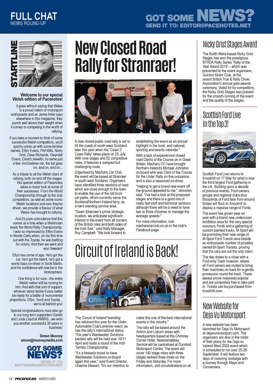 Pacenotes Rally magazine Preview Pages