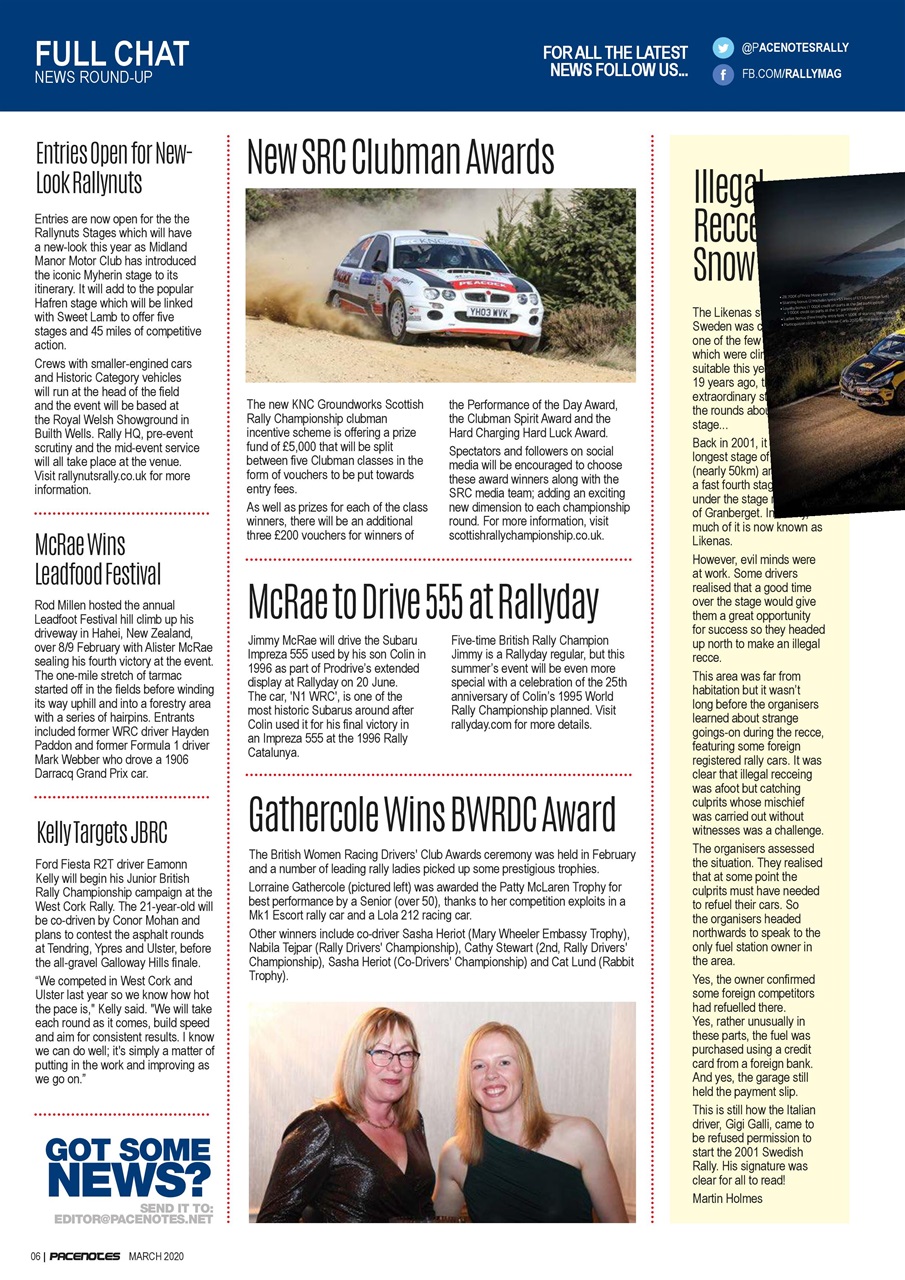 Pacenotes Rally magazine Preview Pages