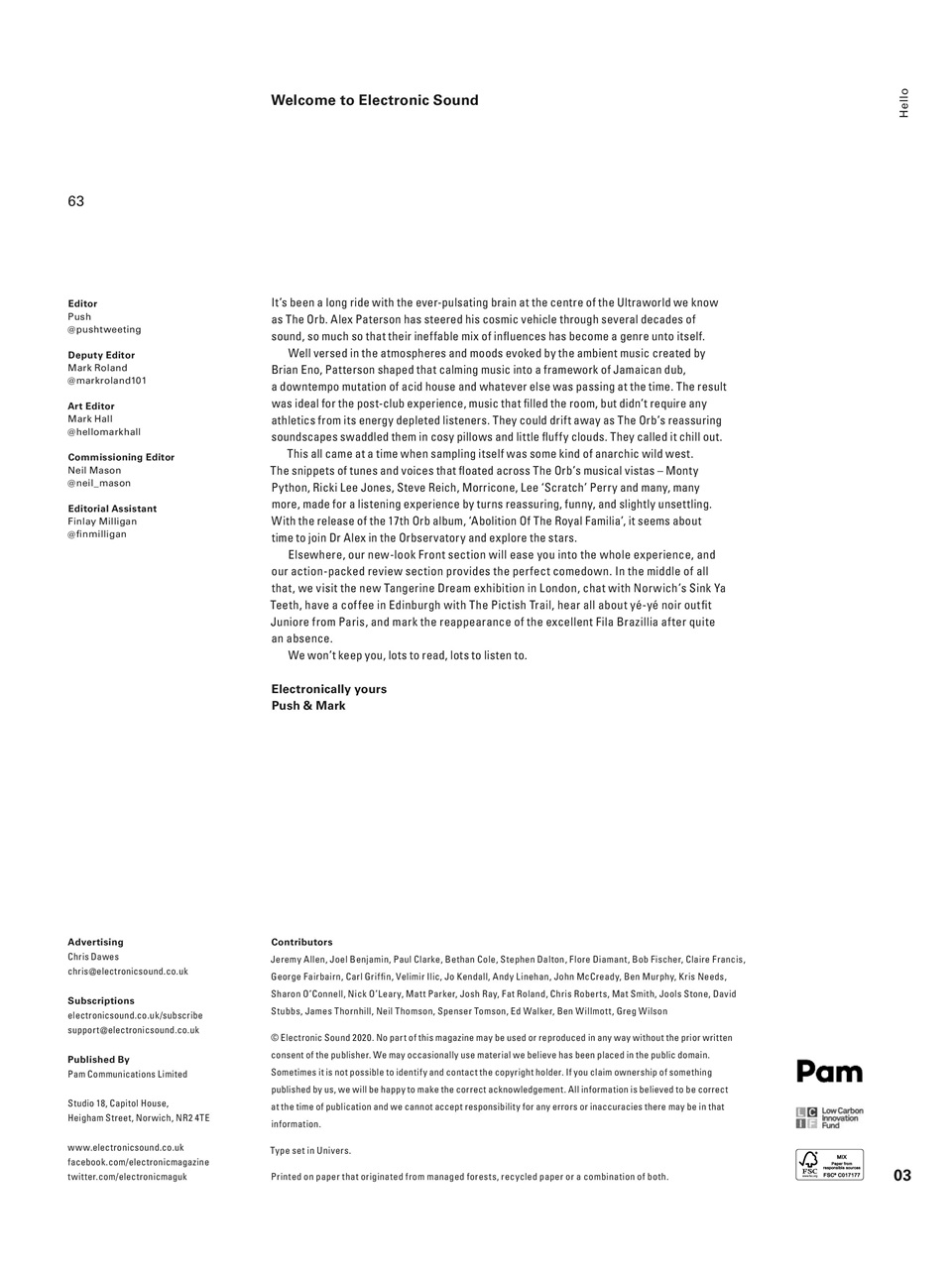 Electronic Sound Preview Pages